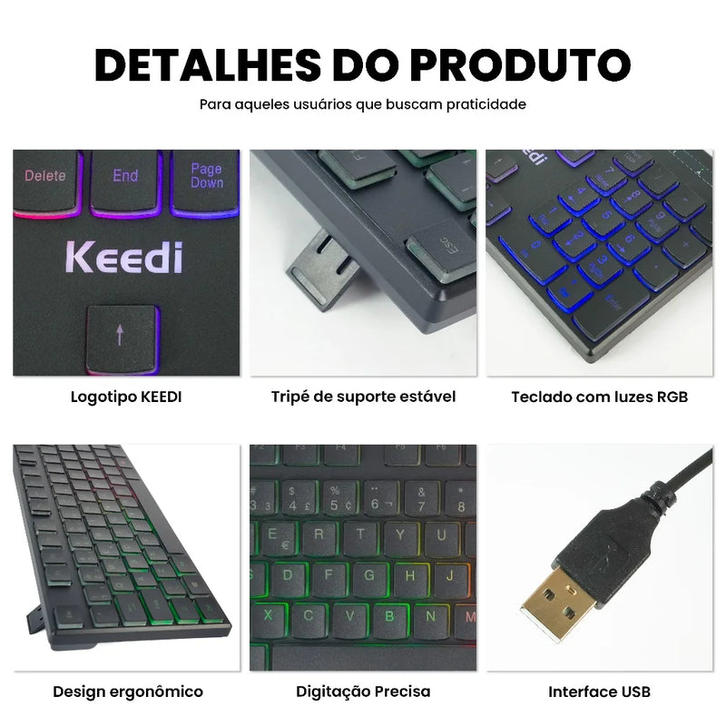 Teclado Gamer Keedi TEC804