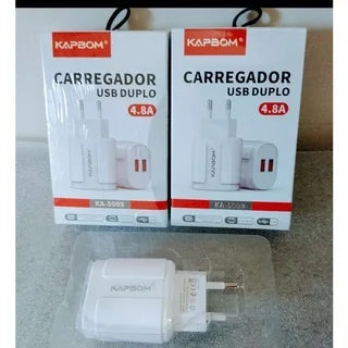 Fonte Carregador Turbo Rápido 2 Usb 5.1a Kapbom Original