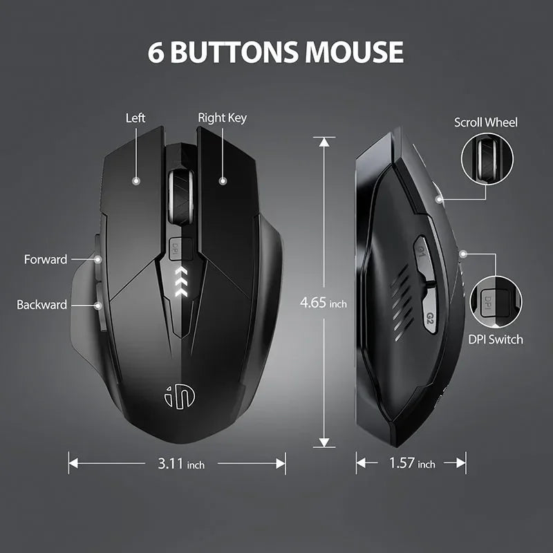 Mouse Gamer INPHIC F1 2.4G Wireless