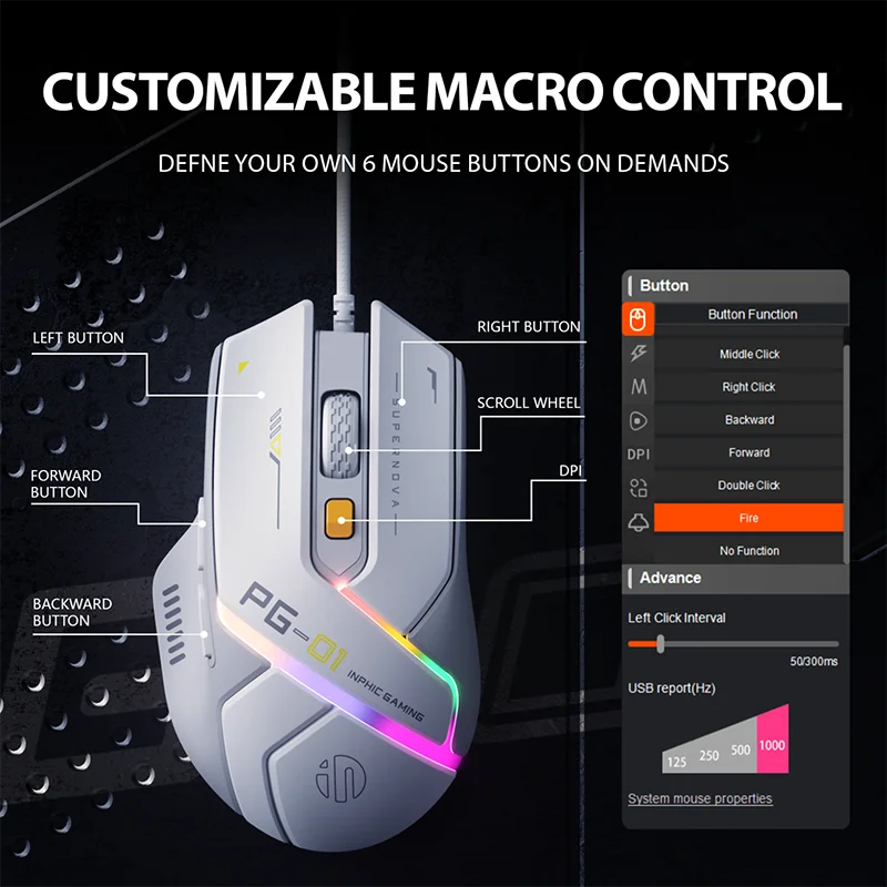 Mouse Gamer INPHIC PG1